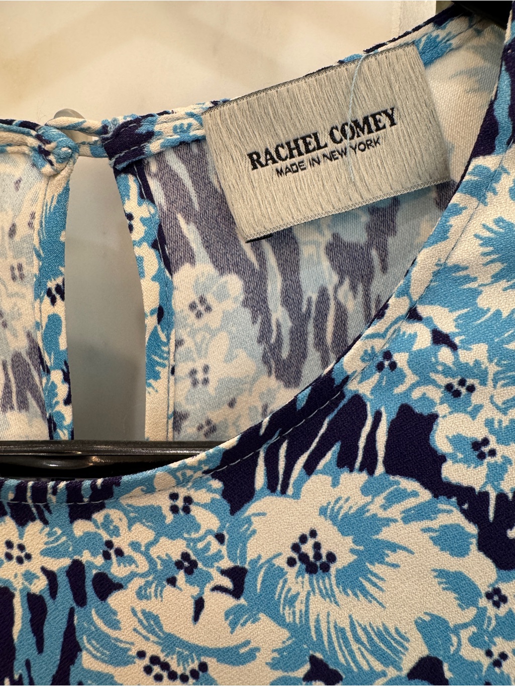 Rachel Comey Blue And White Floral Long Sleeve Top And Matching Midi Skirt